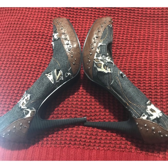 Bertinni denim and print heels size 11 - Picture 7 of 13